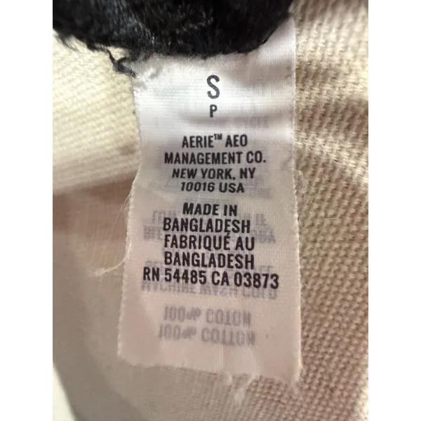 Aerie Acid Washed Joggers Distressed Charcoal w/ drawstring, Small NWOT (E9) - Image 8
