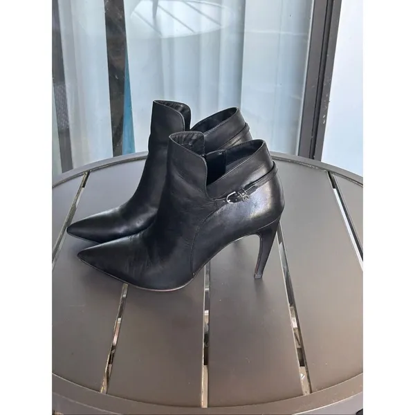Sam Edelman Fiora Black Leather Stilleto Booties Size 9M - Image 11
