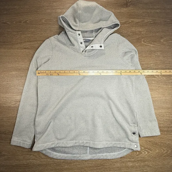 The North Face Women's L Gray Snap Neck Hooded Fleece Pullover Hoodie Gorpcore - Image 8