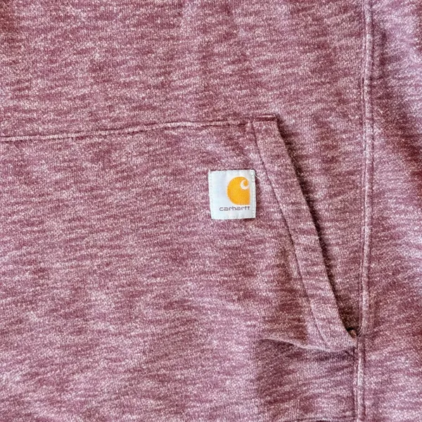 Carhartt Newberry Cowl Hoodie S Deep Wine Gorpcore Workwear - Image 11