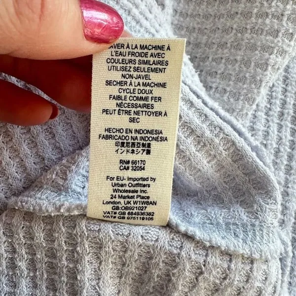 We the Free Free People Ribbed Waffle Turtleneck Tunic Sweater Dress‎ Size Small - Image 4