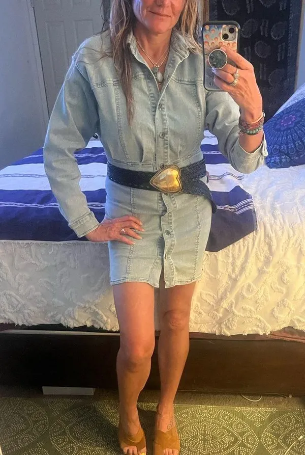 Free People Amber Denim dress Sz 4. Fits L NWT - Image 5