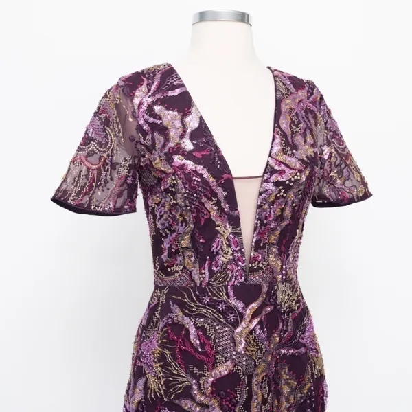 Dress The Population Floral‎ Sequin Embroidery Mini Dress - Image 9