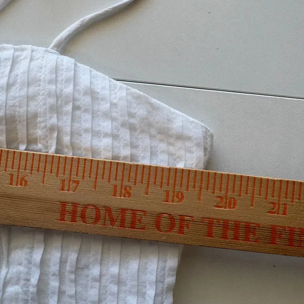 Abercrombie & Fitch Maxi Dress Womens XLT White Pleated Tie Strap Smocked Pocket - Image 9