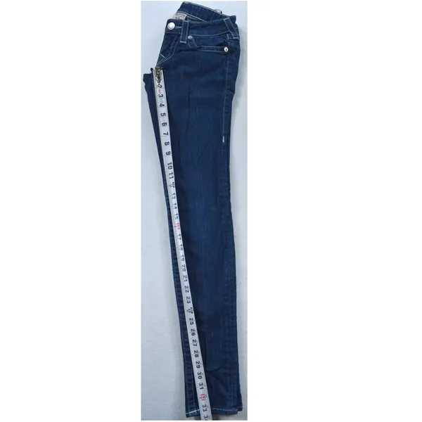 True Religion Julie Skinny Jeans Dark Wash Studded Pockets Low Rise Womens 25x33 - Image 6