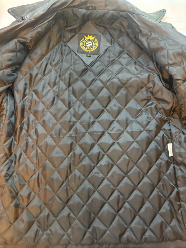 Michael Michelle Women’s Black Genuine Leather Longline Jacket Coat XL - Image 6