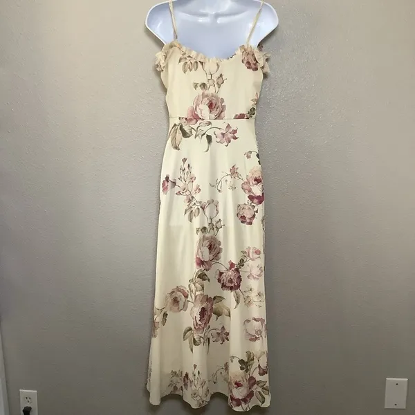 Hope & Ivy‎ High Low Cream Cottagecore Dainty Feminine Dress Sz 10 Spring - Image 4