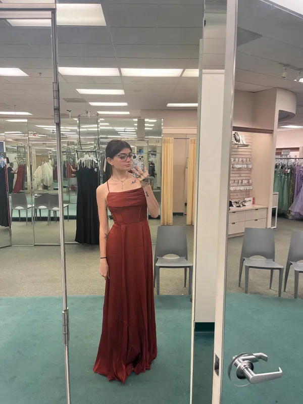 Burnt Sienna bridesmaid dress - Image 3