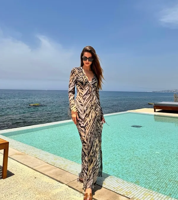 Zara animal Print Dress maxi bohemian hippie summer - Image 7