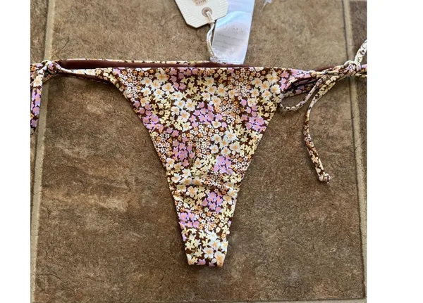 Billabong Ready For The Sun Tie Side Maya Bikini Bottoms Size Medium - Image 5
