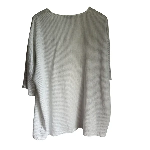 Tahari Linen Blend Open Front Cardigan Wrap One Size Coastal Resort Cover Up - Image 4