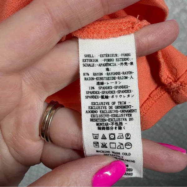 Free People‎ Orange Rock With It Embroidered Puff Sleeve Top - Image 5