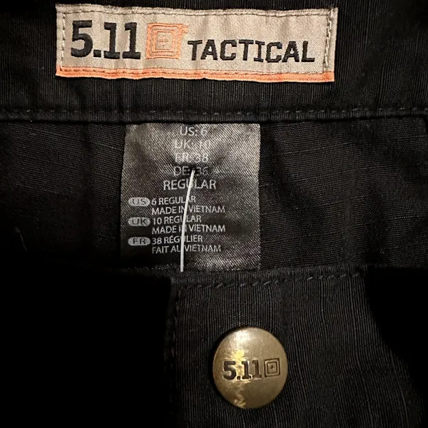 5.11 Tactical Taclite Pro Pants 30" Cargo Ripstop Mid Pockets Straight Black 6R - Image 3