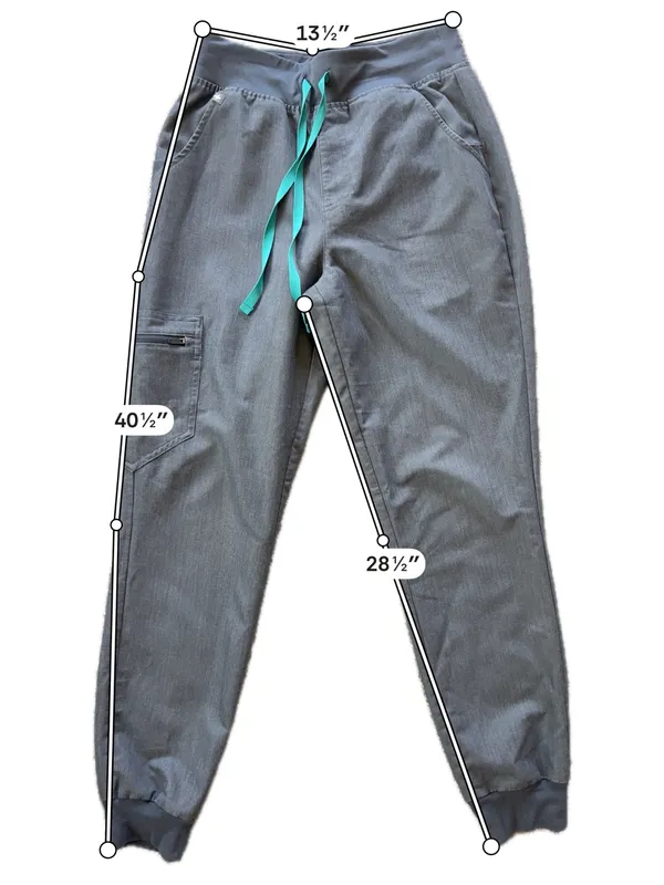 FIGS Technical Collection HW Zamora High Waisted Jogger Pants Grey Women Size S - Image 3