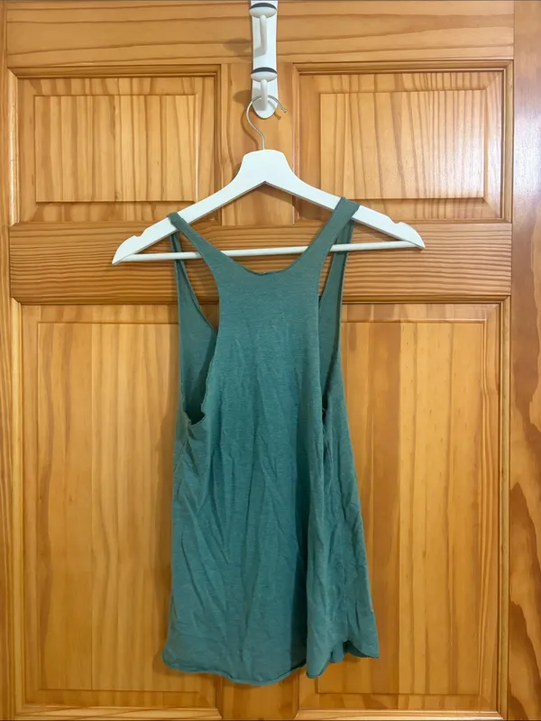 American Apparel Size Medium Green Vintage Y2K Tank Top - Image 4