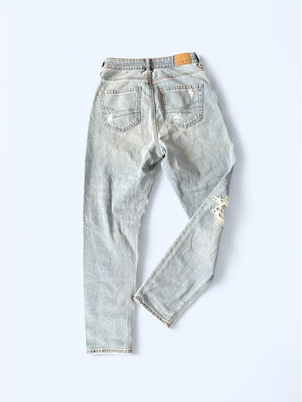 American Eagle Y2K Baggy Distressed Mom Jeans size 0 💙 - Image 3