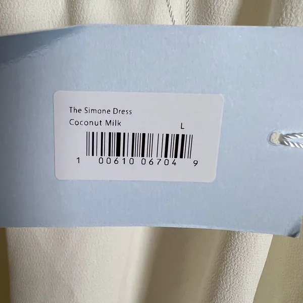 Hill House Simone Long Sleeve Maxi Dress in Coconut Milk Size L - Image 13