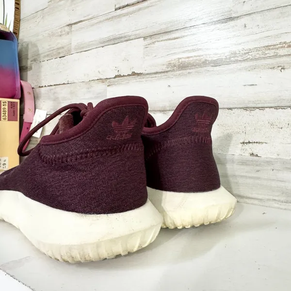 Adidas Women‎ Size 7 Tubular Shadow Maroon Running Sneakers Athletic Casual - Image 5