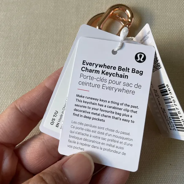 Lululemon Everywhere Belt Bag Charm Keychain - Pink Frosting - Image 9