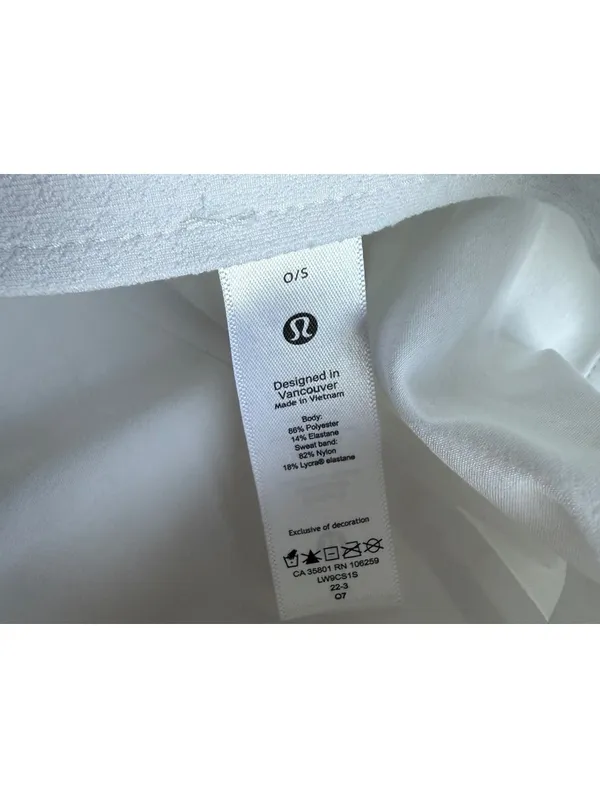 Lululemon White Adjustable Baseball Cap - Image 8