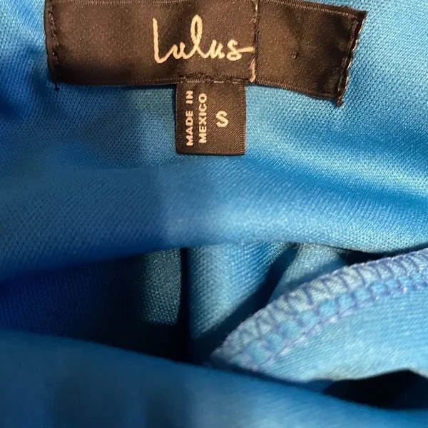 NWT Lulu's Glamorous Dedication Blue Sleeveless Column Maxi Dress S Formal - Image 9