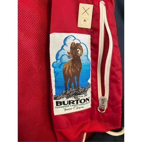 Burton Navy Blue Red DryRide Da Nang Winter Snowboard Ski Jacket‎ Women’s Medium - Image 3