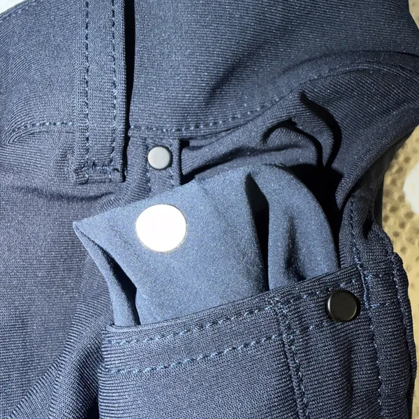 LULULEMON City Sleek 5-Pocket Ankle Pants Navy Blue Career Slacks Size 2 - Image 4