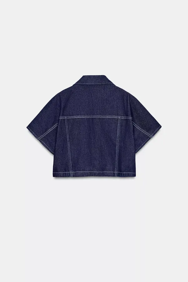 Zara Dark Denim Top - Image 3