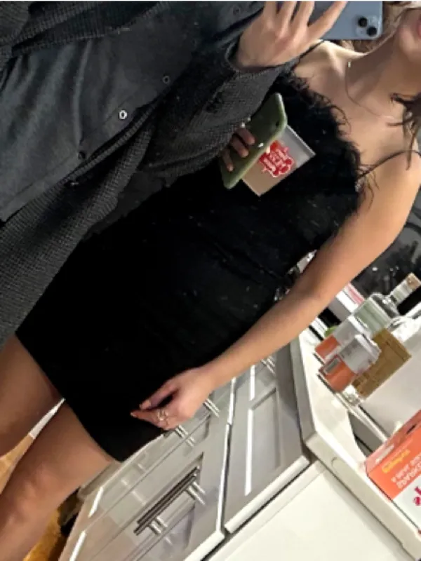 Black Evening Dress - Elegant Women's Cocktail Dress - Image 2