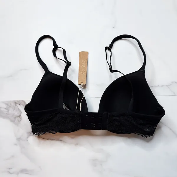 NWT Skims Cotton Lace Lightly Lined Plunge Bra - Image 5