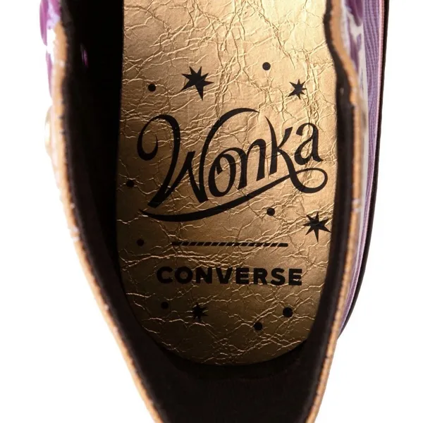 NEW Wonka x‎ Converse Chuck Taylor High Swirl Pixel Purple Novelty M6.5 W8.5 - Image 8