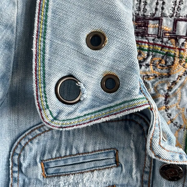 Bob Marley and the wailers embroidered Jean jacket june 18 1978 - Image 4