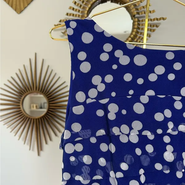 I Le New York - Blue Polka Dot Midi Dress - Image 4