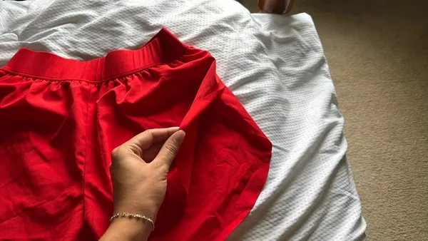 Red Flowy Athletic Shorts Size M - Image 4