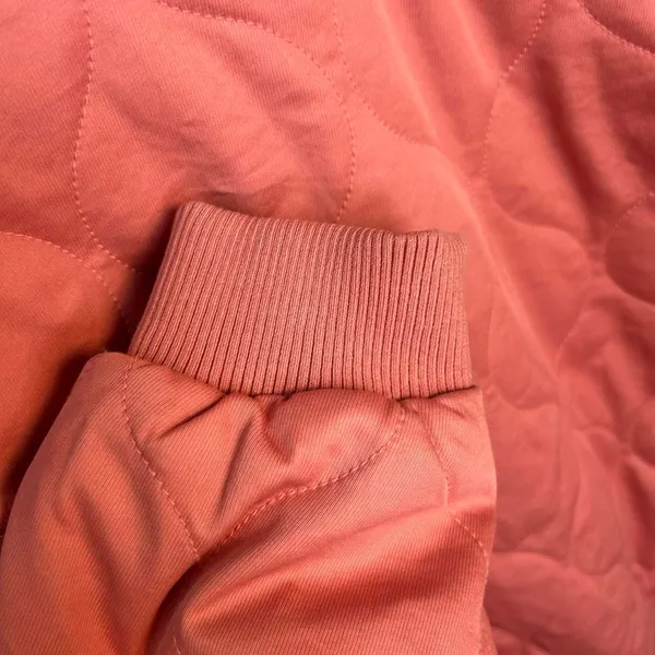 Universal Threads Quilted Coat Pink Coral Snap Zip Oversized XXL - Image 7