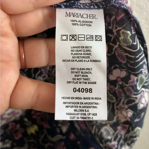 Maria cher Floral Button Down Long Sleeve Blouse Multicolor L (#04098) - Image 14