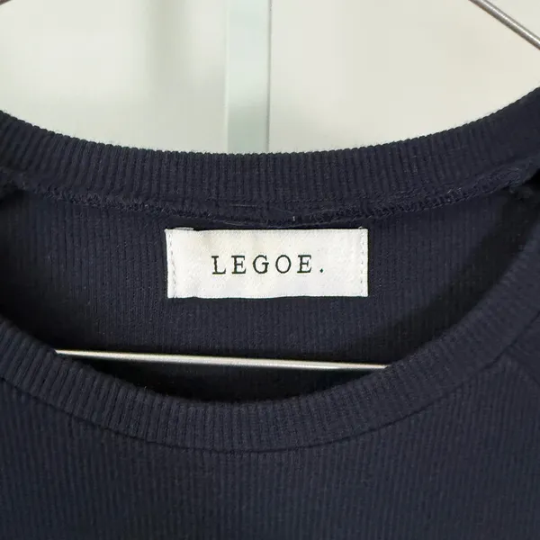LEGOE Heritage‎ sz 1 Long Sleeve Midi Dress Black Cotton Stretch Cozy Casual - Image 4