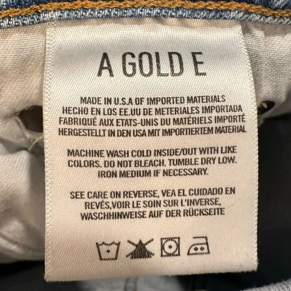 Agolde Toni Light Wash Denim Distressed Jeans Size 24 - Image 11