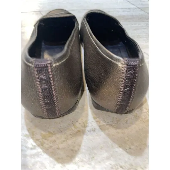 Prada Womens Loafers Flats Metallic Gold Size‎ 36.5 - Image 12