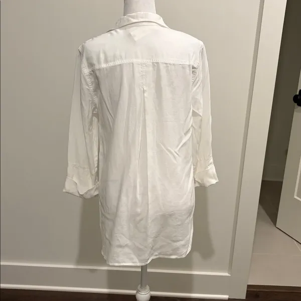 New With Tags Cloth & Stone White Anthropologie Blouse Sz M - Image 3