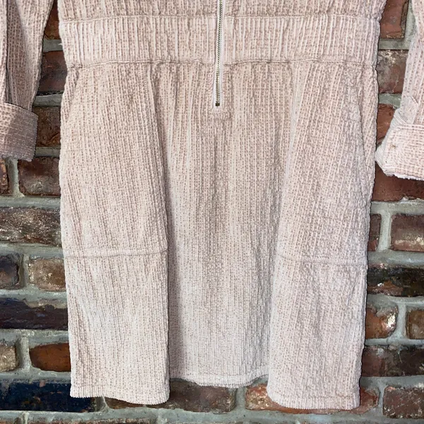 J. Crew Mocha Tan Corduroy Zip-Front Cinched Mini Dress Women's Size 8 - Image 6