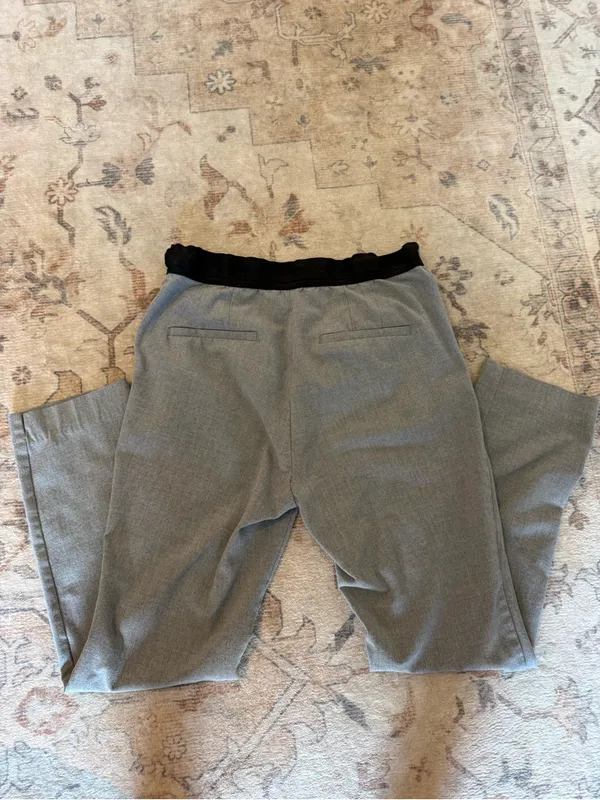 Zara Black and Gray Lined Skirt - Image 4