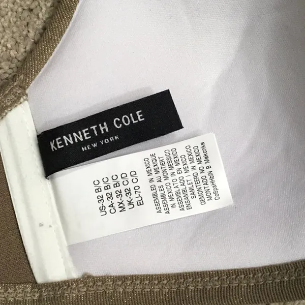 Kenneth Cole gold lame’ push up bikini top. 32 B/C. NWT - Image 5