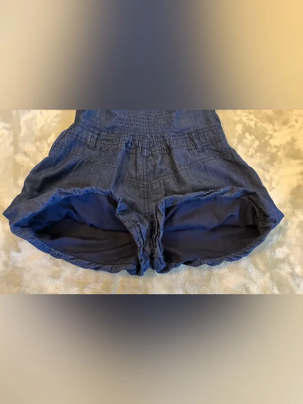 Highway Jeans Women’s Brand Strapless Denim Romper Shorts in Deep Blue Size Small - Image 8
