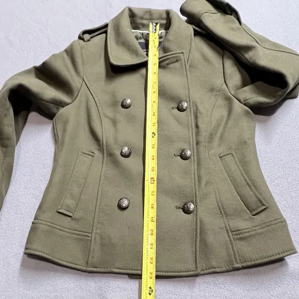 Womens Military‎ Inspired Peacoat Jacket Cotton Spring Casual Utility Preppy - Image 6