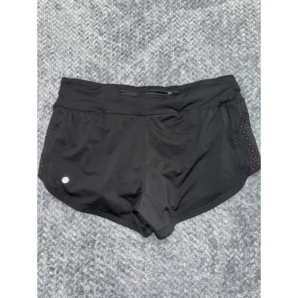 LULULEMON Women's Speed Up Shorts Way stretch Black Size 12 - Image 6