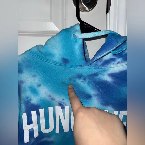 Barstool Sports Blue Tie-Dye Hungover Hoodie - Image 4