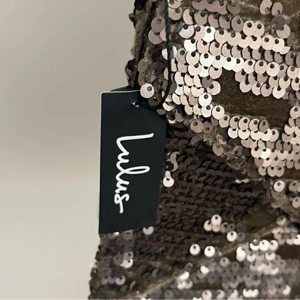 Lulus Bronze Sequin Envelope Convertible Crossbody/ Clutch NEW - Image 2