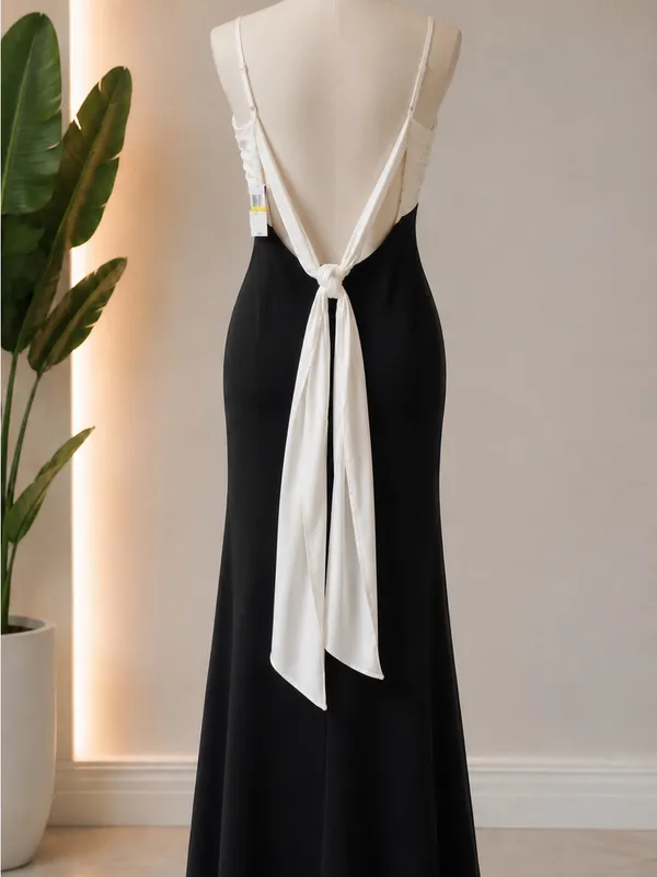 City Studio Black and Cream Strapless Evening Gown - Image 2