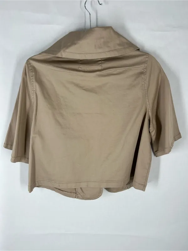 Live a‎ Little Cropped Short Sleeve Jacket NWT Sand Size M - Image 6